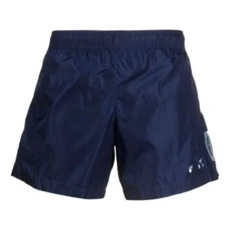 Pantalones Off-White para hombre SS21 con logotipo azul marino