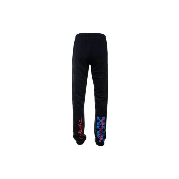 Pantalones oversize de algodón con logo para hombre, estilo urbano, negros