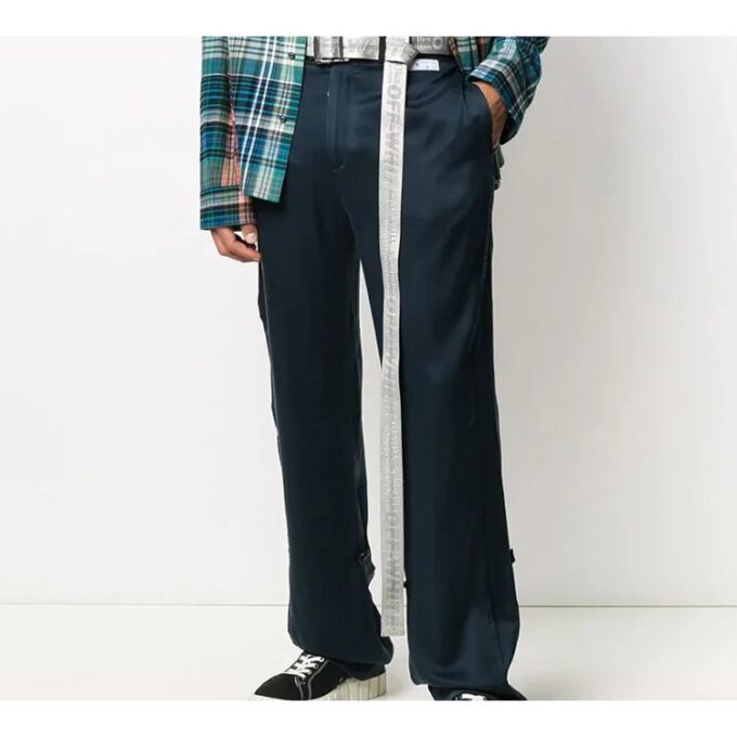 Pantalones rectos alargados