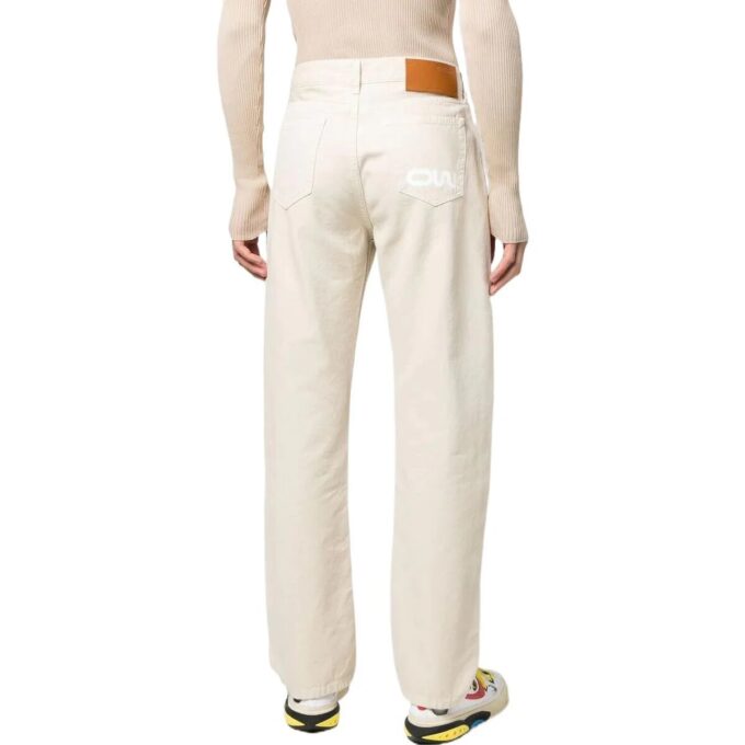 Pantalones rectos con cremallera «Beige»