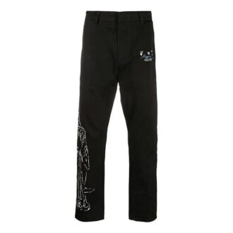 Pantalones rectos con estampado «The Kiss»