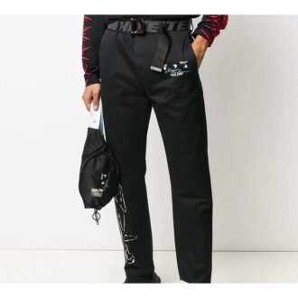 Pantalones rectos con estampado «The Kiss»