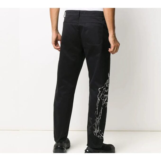 Pantalones rectos con estampado «The Kiss»