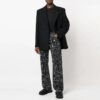 Pantalones rectos informales Off-White para hombre FW22 con efecto salpicadura de pintura, versión en negro
