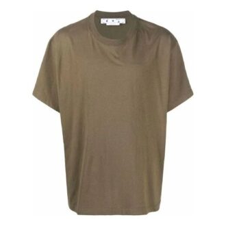 Pestaña diagonal, color liso, cuello redondo, pantalones cortos, verde oliva