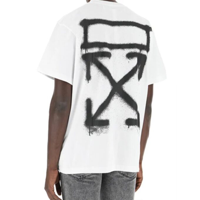 Pintura en spray, Arrows, boceto, pantalones cortos, oversize «Blanco Negro»