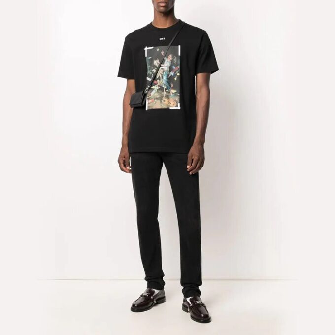 Pintura Impresión Pantalones Cortos Negro