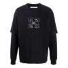 Polo Cargo de manga larga con logo, negro