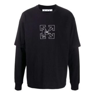 Polo Cargo de manga larga con logo, negro