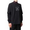 Polo Cargo de manga larga con logo, negro