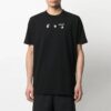 Polo de manga corta con cuello redondo y estampado de flechas Bolt, colección primavera-verano 2021, versión estándar, negro