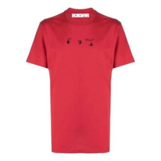 Polo de manga corta con estampado de flechas de la colección SS21, color rojo