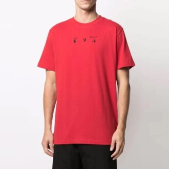 Polo de manga corta con estampado de flechas de la colección SS21, color rojo