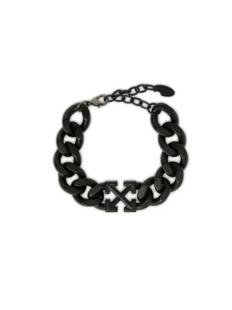 PULSERA CON CADENA DE FLECHAS NEGRA