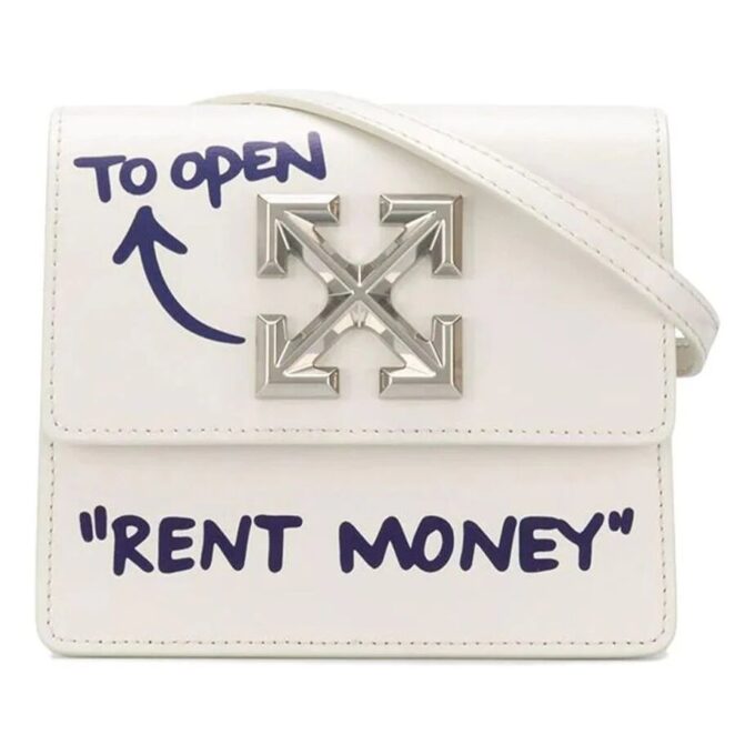 Riñonera Off-White Jitney 0.7 Quote, color marfil