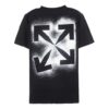 Salpicadura de tinta, flecha, cuello redondo, pantalones cortos, negro