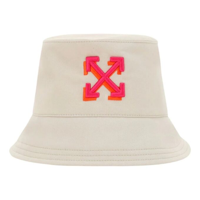 Sombrero de pescador Off-White Arrows «Beige Fuchsia»
