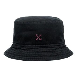 Sombrero de pescador rosa con flecha Negro
