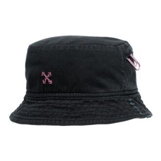 Sombrero de pescador rosa con flecha Negro