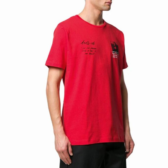 SS19 Camiseta de hombre con logo de la Mona Lisa, corte normal