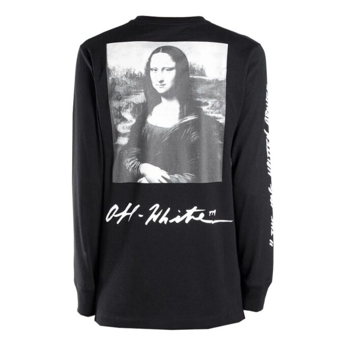 SS19 Camiseta de manga larga con logo para hombre Mona Lisa