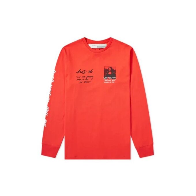 SS19 Camiseta de manga larga con logo para hombre Mona Lisa