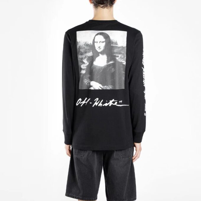 SS19 Camiseta de manga larga con logo para hombre Mona Lisa
