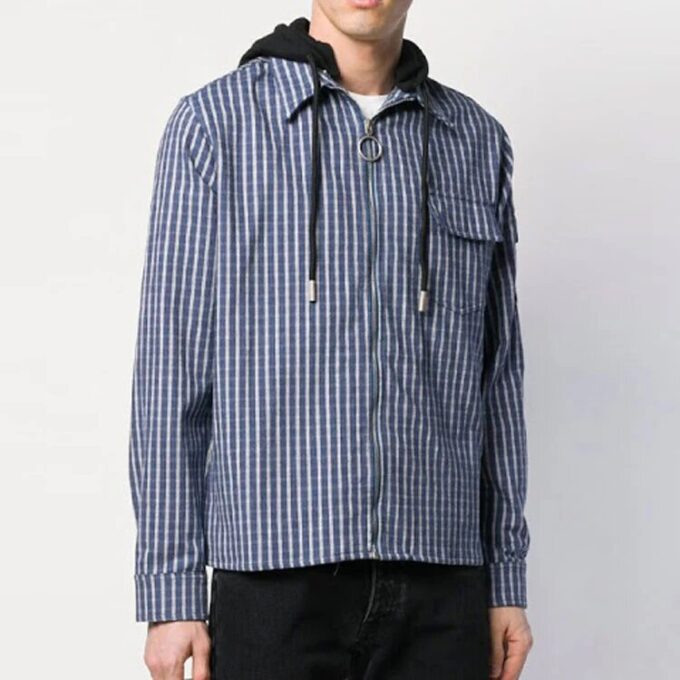 SS19 Forro polar con cremallera Diag para hombre, azul