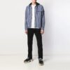 SS19 Forro polar con cremallera Diag para hombre, azul