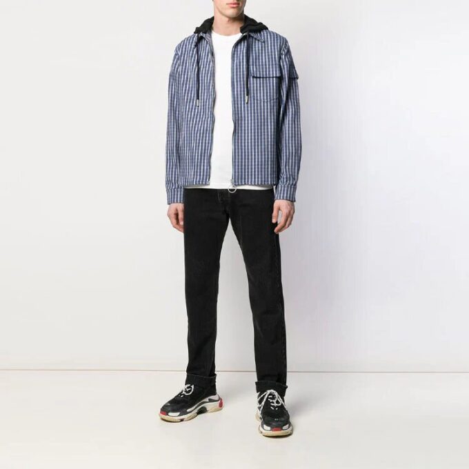 SS19 Forro polar con cremallera Diag para hombre, azul