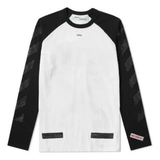 SS19 Manga raglán Colorblock Arrows Manga larga Versión estándar Blanco