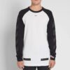 SS19 Manga raglán Colorblock Arrows Manga larga Versión estándar Blanco