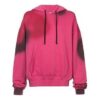 SS19 Sudadera con capucha de algodón con estampado en spray para hombre, rosa
