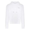 SS19 Sudadera con cordón y estampado de algodón y felpa para hombre, color blanco