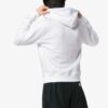SS19 Sudadera con cordón y estampado de algodón y felpa para hombre, color blanco