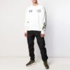 SS19 Sudadera de felpa con estampado de personajes de dibujos animados para hombre, blanca