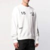 SS19 Sudadera de felpa con estampado de personajes de dibujos animados para hombre, blanca