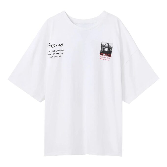 SS19 Sudadera oversize con estampado del logotipo de la Mona Lisa