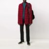 SS20 Camisa de cuadros para hombre con diseño de flechas en la espalda, rojo y negro