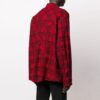 SS20 Camisa de cuadros para hombre con diseño de flechas en la espalda, rojo y negro