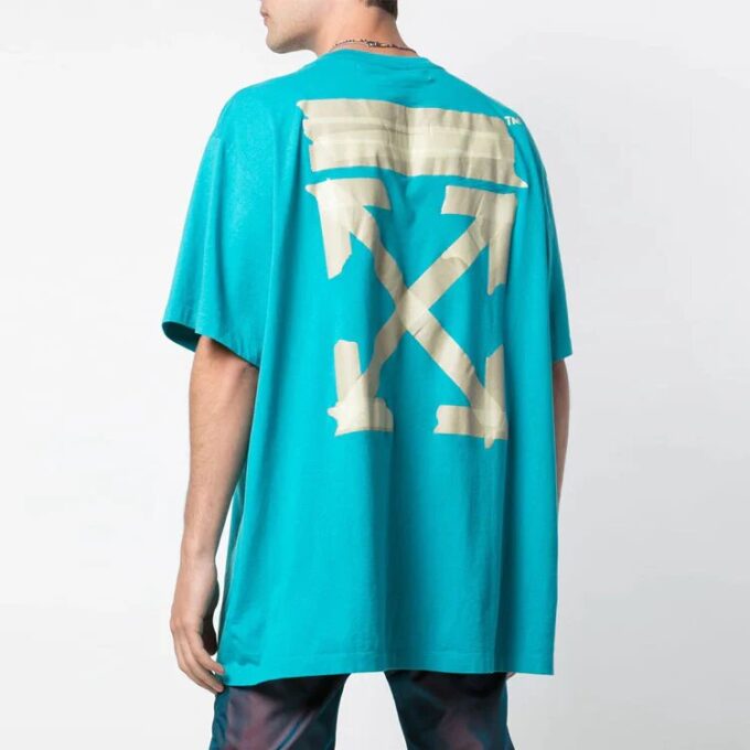 SS20 Camiseta de manga corta con cinta de flechas diagonales