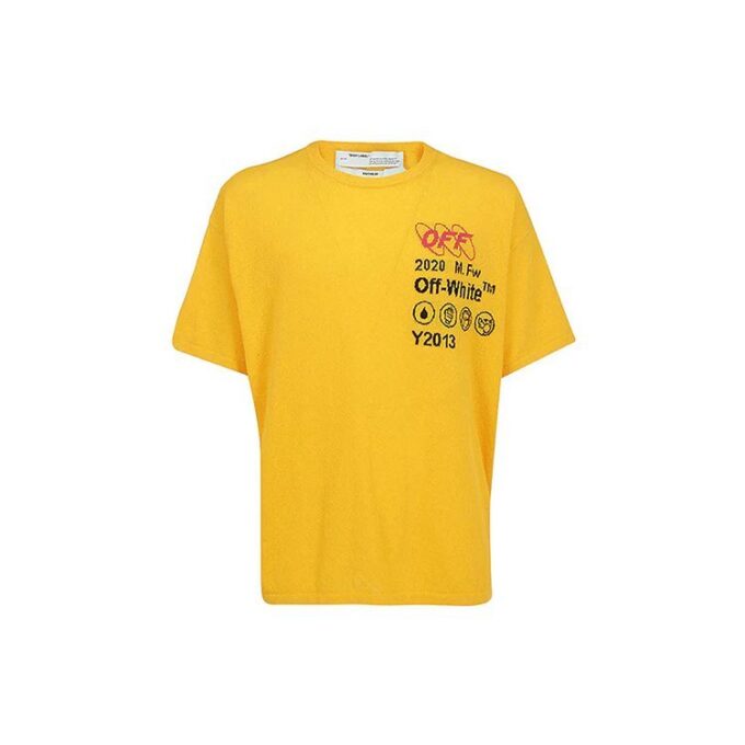 SS20 Camiseta de manga corta de Pantalones Cortos con textura y logotipo