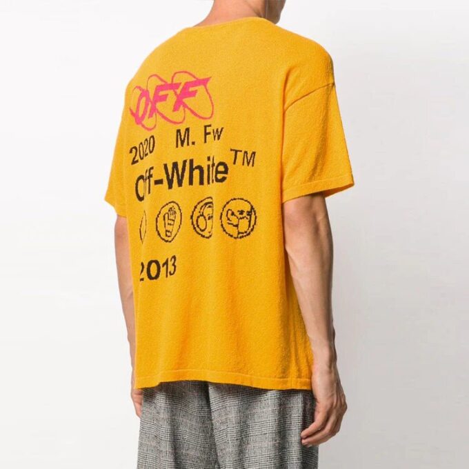 SS20 Camiseta de manga corta de Pantalones Cortos con textura y logotipo