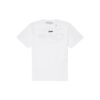 SS20 Camiseta oversize de manga corta con líneas onduladas en blanco