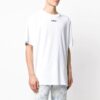 SS20 Camiseta oversize de manga corta con líneas onduladas en blanco