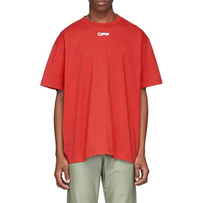 SS20 Estampado Airport Tape para hombre Rojo