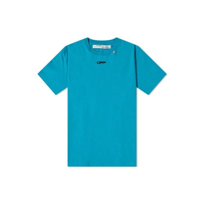 SS20 Línea ondulada, estampado blanco, holgada, hombre, azul