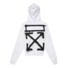 SS20 Sudadera oversize con estampado de pintura en spray en blanco