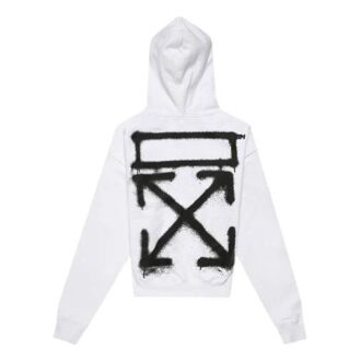 SS20 Sudadera oversize con estampado de pintura en spray en blanco