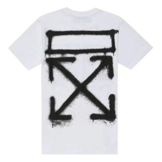 SS20 Virgil Abloh Pantalón slim blanco para hombre con estampado de pintura en spray
